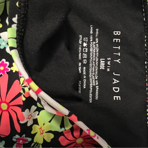 NWT Floral Bathing Suit Bottoms (L) - Picture 5 of 5